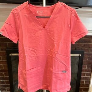 FIGS Neon Pink Scrub Top XS